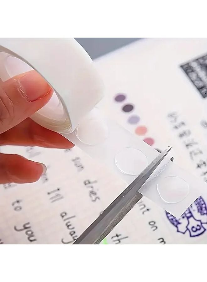 6 Rolls Transparent Dot Double Sided Tape No Residue Wall Safe for DIY Crafts Decor - Image 3